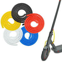 (Red) 1m Scootor Wire Pipe Protection Spiral Wrap Cable Wire Protector Cover for M365 Scooter