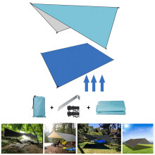 (S) Outdoor Moisture-proof Tent Shelter 210D Oxford Fabric Ultralight Folding Awning Tarp Hammock Camping Travel Rain Sunshade Picnic Mat