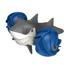 (Gray blue) 1/16 2.4G Waterproof Shark Sea RC Boats Cars Amphibious Land Water Vehicles Model RTR Kids Childeren Toys
