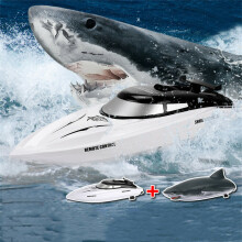 RC Speed Boat Electric Toys Kids Boys 2 In 1 Remote Control Racing Small Ship Shark Summer Children Swimming Pool