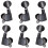 (Silver) 6Pcs Fully Enclosed Electric Guitar Tuning Pegs Tuners Machine Heads Replacement Button Knob 3