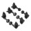 (Silver) 6Pcs Fully Enclosed Electric Guitar Tuning Pegs Tuners Machine Heads Replacement Button Knob 4