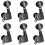 (Silver) 6Pcs Fully Enclosed Electric Guitar Tuning Pegs Tuners Machine Heads Replacement Button Knob 11