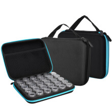 (Blue) 30 Slots Embroidery Diamond Painting Accessory Box Holder Nail Art Parts Storage Case