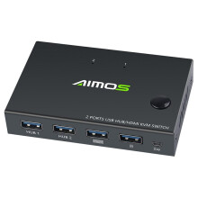 USB HDMI Switch Box Video Switch Display 4K Splitter KVM Switch for 2 PCs Share Switcher Keyboard Mouse Printer Plug and Play