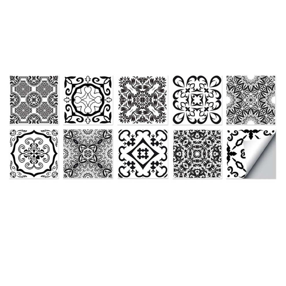 (15*15Cm) 10X10/15X15/20X20cm Wall Tiles Stickers Kitchen Bathroom Toilet Waterproof Pvc Dark 4250937495165