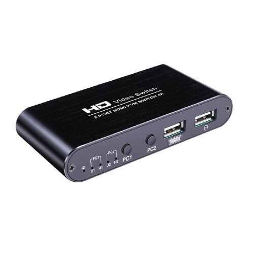 HD Video Switch 2 Port HDMI KVM Switch 4K Share Switcher Splitter Box to Share Printer Keyboard Mouse 2