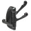(silver) 180 Revolve Bathroom Robe Hook Holder Wall Mounted Adjustable 3 Hooks Cloth Hat Towel Hanger 13