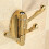 (silver) 180 Revolve Bathroom Robe Hook Holder Wall Mounted Adjustable 3 Hooks Cloth Hat Towel Hanger 5