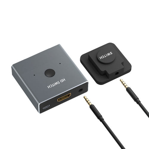 (Switch + cable + controller) HDMI-compatible Switch 4K Bi-Directional HDMI-compatible Splitter 2 in 1 out / 1 in 2 out Switcher 2