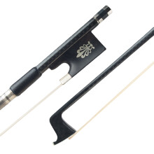 4/4 Violin/Fiddle Bow Grid Carbon Fiber Bow W/ Ebony Frog Round Stick Exquisite Horsehair Well Balance