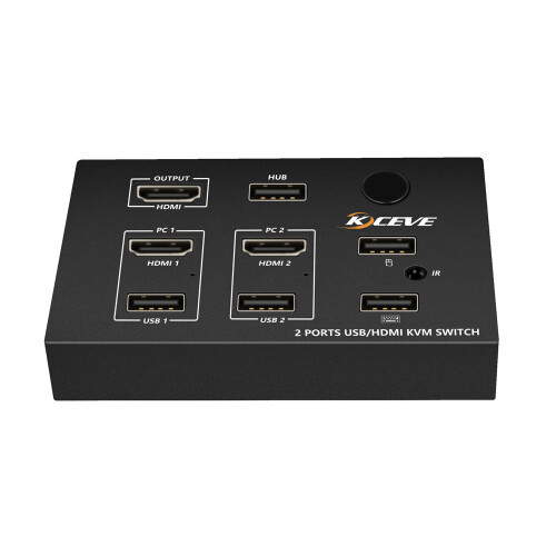 Wall Panel HDMI KVM Switch, A Port USB with Remote Control 1