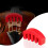 (Red) 2PCS Violin Rubber Mute detachable Violin Silent Rubber 12