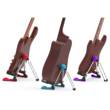 (Purple) Innovative Robot-shaped Collapsible Guitar Stand for Electronic Guitar Acoustic Guitar and Bass