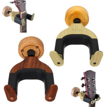 (Red wood) Wall Mount Hooks Stand Wooden Guitar Hanger Holder Two Color