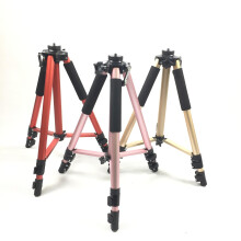 (Silver) Aluminum alloy projector bracket with tray projector tripod tripod portable round tube bracket