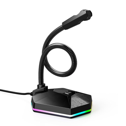 Gaming Microphone 360 degree RGB for Computer Desktop Professional Dual Mic LED 1