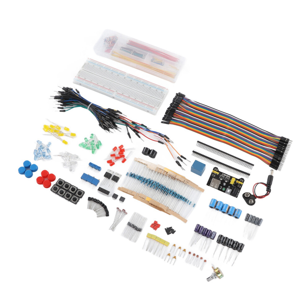 Electronics Components Assortment Kit Power Module Resistor Capacitor Jumper Wires 8781339110470
