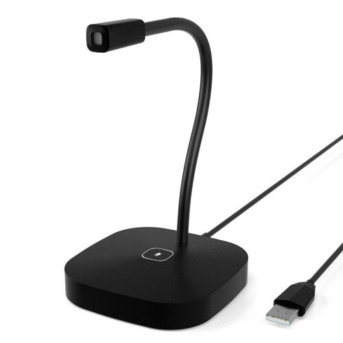(White) USB Omnidirectional Computer Microphone for Broadcast Live Recording Conference Speech Game Video Chat Desktop Dual-condenser Mic