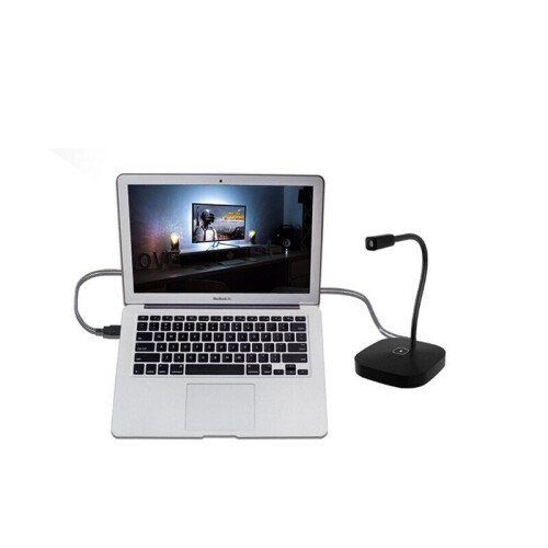 (White) USB Omnidirectional Computer Microphone for Broadcast Live Recording Conference Speech Game Video Chat Desktop Dual-condenser Mic 2