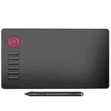 (Coffee) 10x6 Inch Work Area Drawing Graphic Tablet with 12 Customizable Touch keys 8192 Levels Battery-Free Pen for Mac PC Laptop