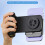Magnetic Phone Assistant Remote Control, Multifunctional ABS Handheld Device, Black, Photo Capture Compatibility 2