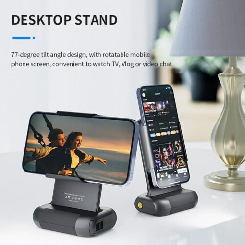 Magnetic Phone Assistant Remote Control, Multifunctional ABS Handheld Device, Black, Photo Capture Compatibility 2