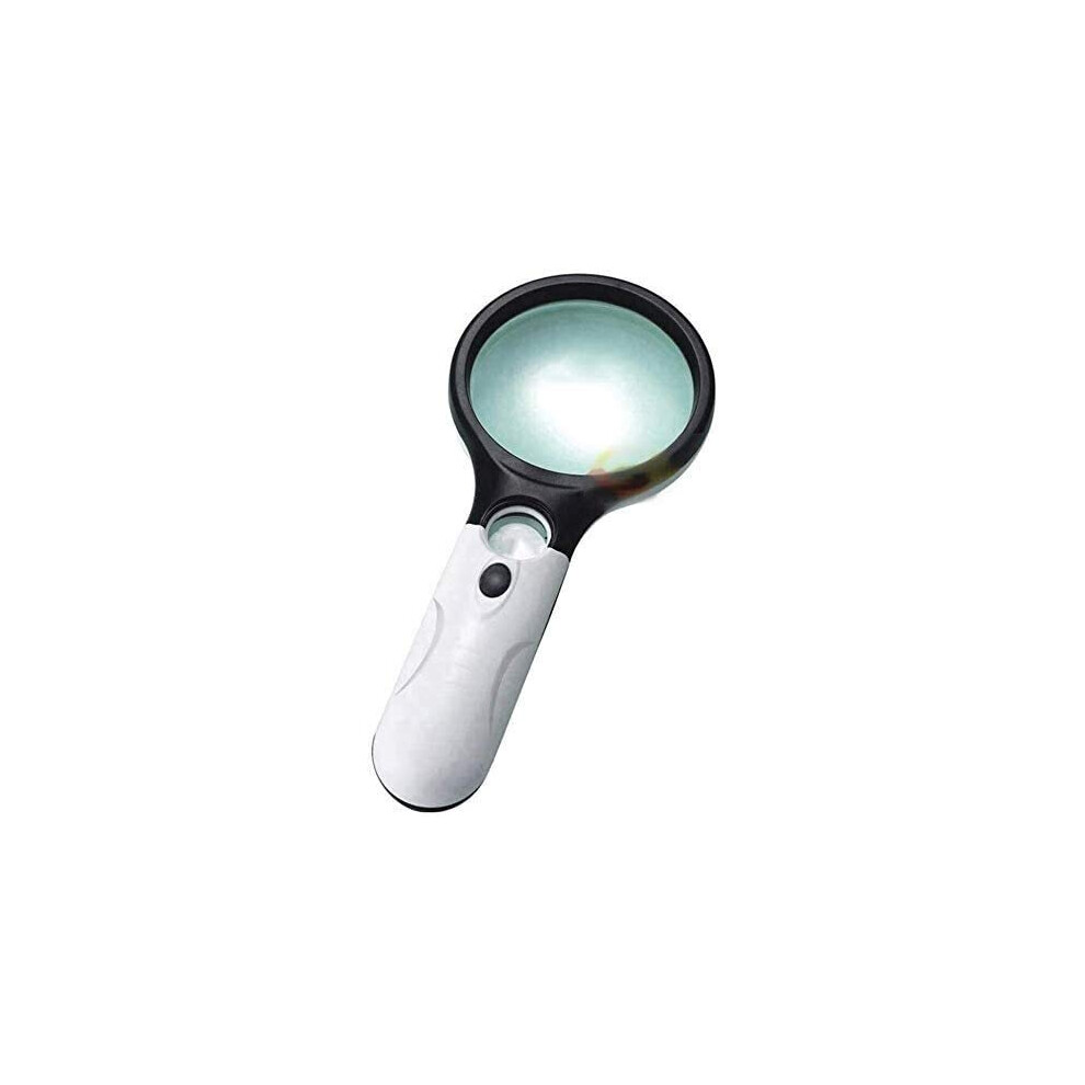 Magnifying Glasses for Seniors, Educational Hobby Magnifiers with 3 LED Lights, 3x and 45x Handheld Reading Tools