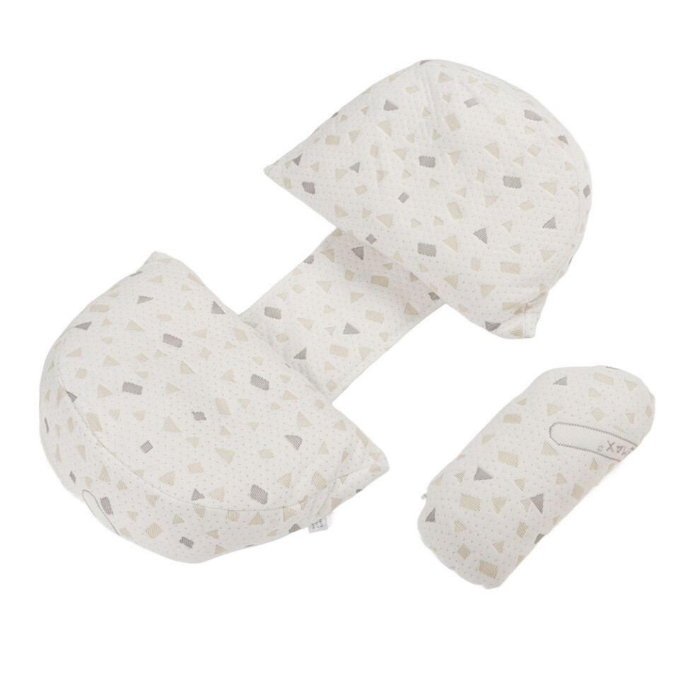 Floral Pregnancy U Shaped Sleep Pillow Support Cushion For Expectant Moms Gray