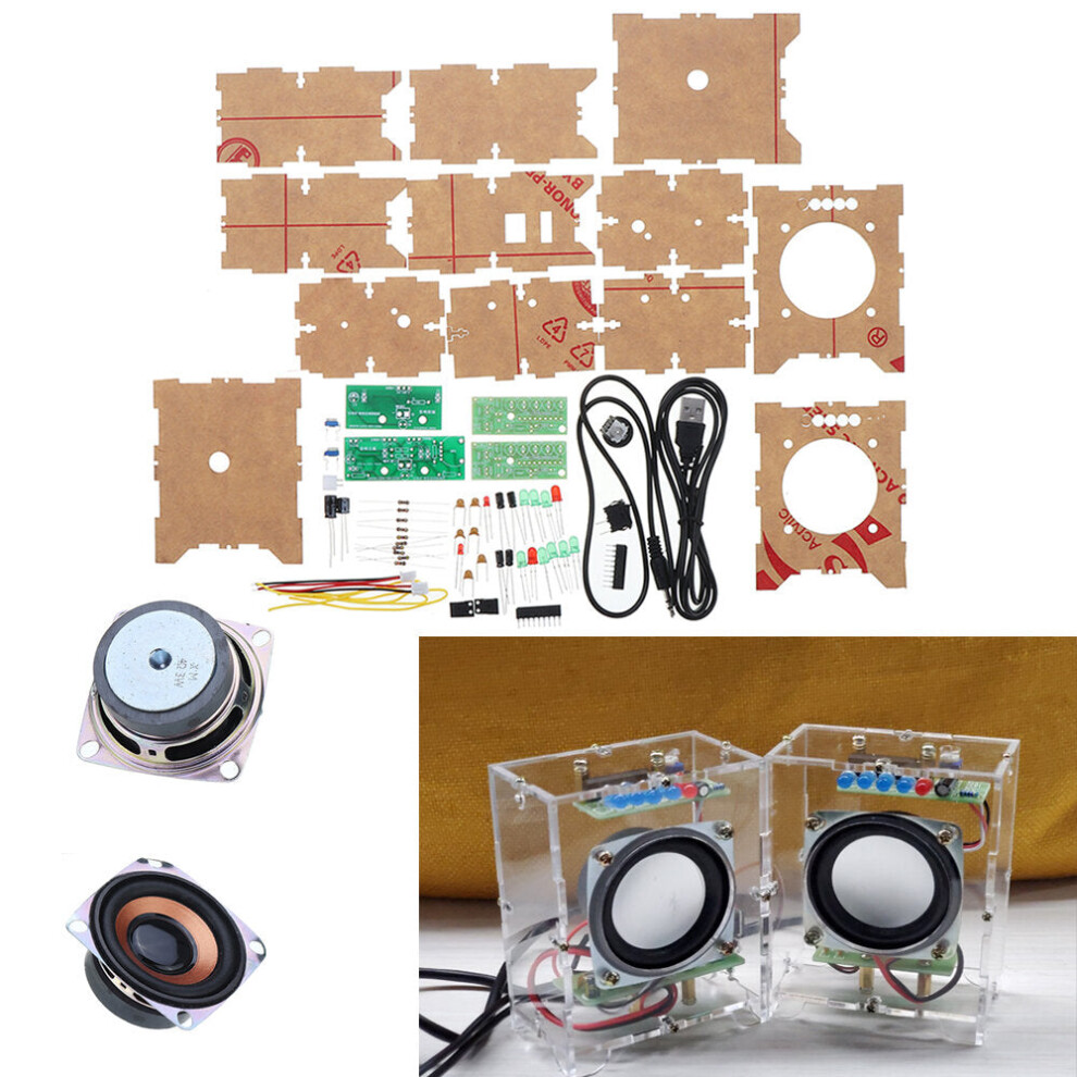 Diy Mini Amplifier Audio Upgrade Version Small Amplifier Speaker Kit 3W Speaker Audio Student Soldering Experiment Training Diy Circuit Board Kit 8727971235812