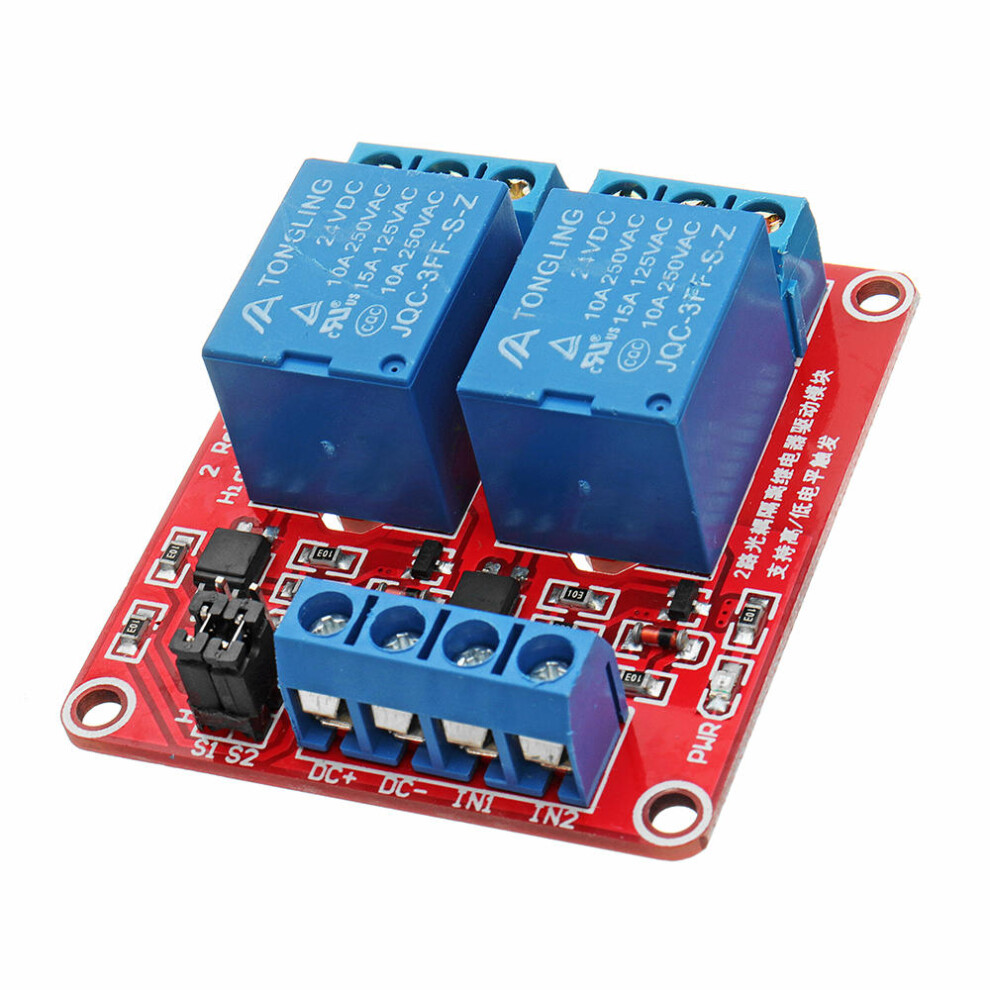 24V 2 Channel Level Trigger Optocoupler Relay Module Power Supply Module 8727971221006