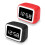 (White) Digital Alarm Clock FM Radio Wireless Bluetooth 5.0 LED Mirror With Speaker 3