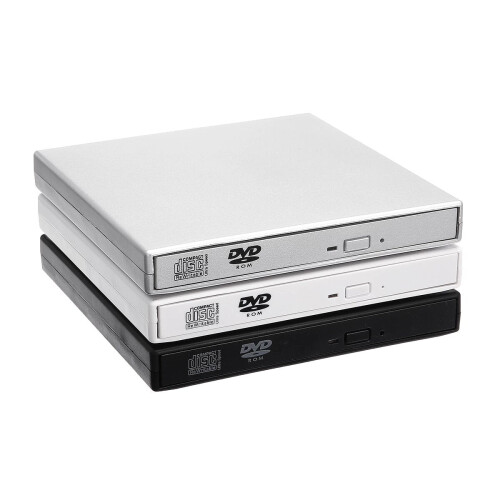 (Black) USB2.0 External Optical Drive CD Burner DVD-RW CD/DVD-ROM Player Rewriter Data Transfer for PC Laptop Computer Components 2