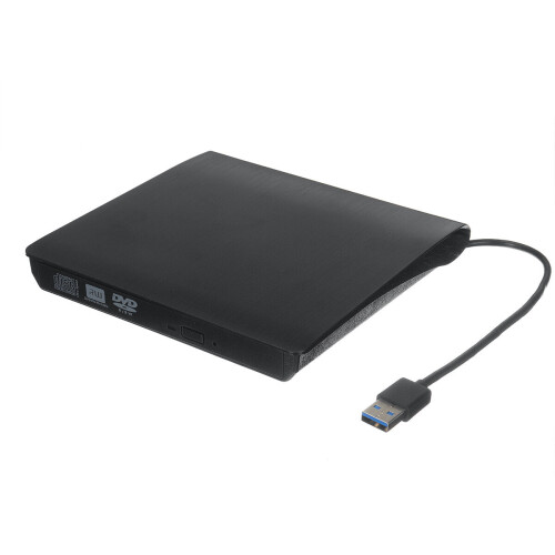 (White) USB3.0 External Optical Drive USB CD DVD Burner DVD-RW Player Writer Rewriter Support 2MB Data Transfer for PC Laptop Compute