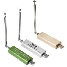 (Green- Receiver) 0.1MHz-1.7GHz SDR 0.5 PPM TCXO Compensated High Stability Full Band Software Receiver Aviation Band ADSB RTL2832U + R820T2 with Antenna