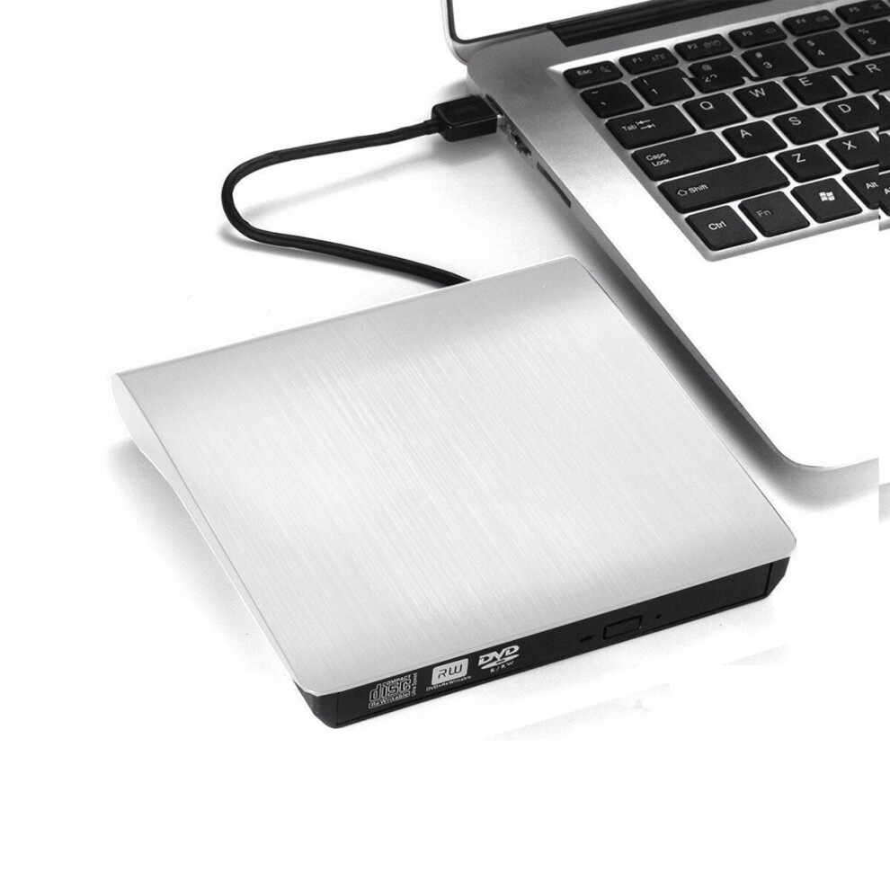 Usb 3.0 Slim External Dvd Optical Drive Dvd-Rw Cd-Rw Combo Drive Burner Reader Player White 6112212773628