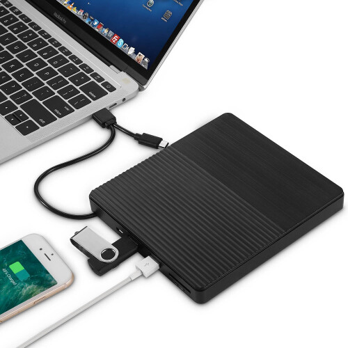 Ultra-thin USB 3.0 External Optical Drive USB-C Burner Notebook DVD-RW DVD/CD MacBook LaptopType-C CD Driver 1