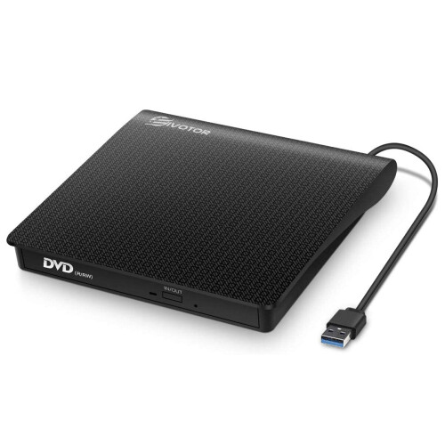 USB3.0 External Optical Drive USB CD DVD Burner DVD-RW Player Writer Rewriter Support 2MB Data Transfer for PC Laptop Computer 1