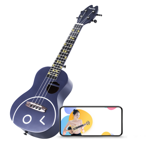 Concert Ukulele 23 Inch 4 Strings Smile Face Version Smart APP Built-in LED for Beginner 2