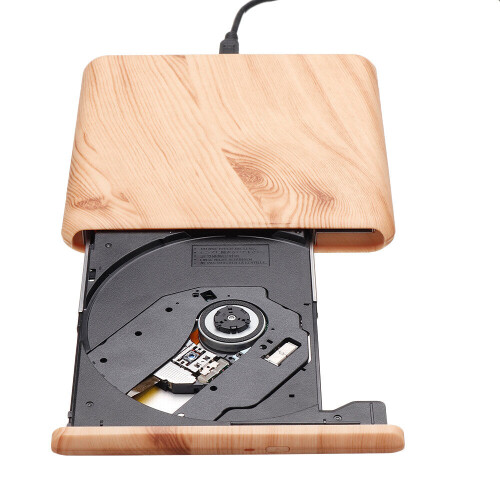 External Optical Drive Wood Grain Type-C Mobile External DVD-RW Burner external USB3.0 DVD/CD/VCD Support WinXP/7/8/10 2