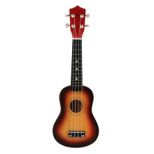 (White) 21" Wood Soprano Ukulele Guitar Set 12 Frets Hawaiian Instrument