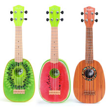 (Red) 21 Inch Ukulele Woodgrain Beginner Ukuleles Uke Hawaii Guitar w/ Puzzle Tuning
