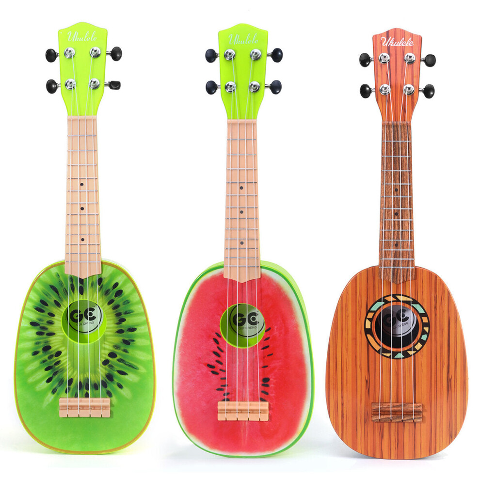 Greenzech (Red) 21 Inch Ukulele Woodgrain Beginner Ukuleles Uke Hawaii Guitar w/ Puzzle Tuning