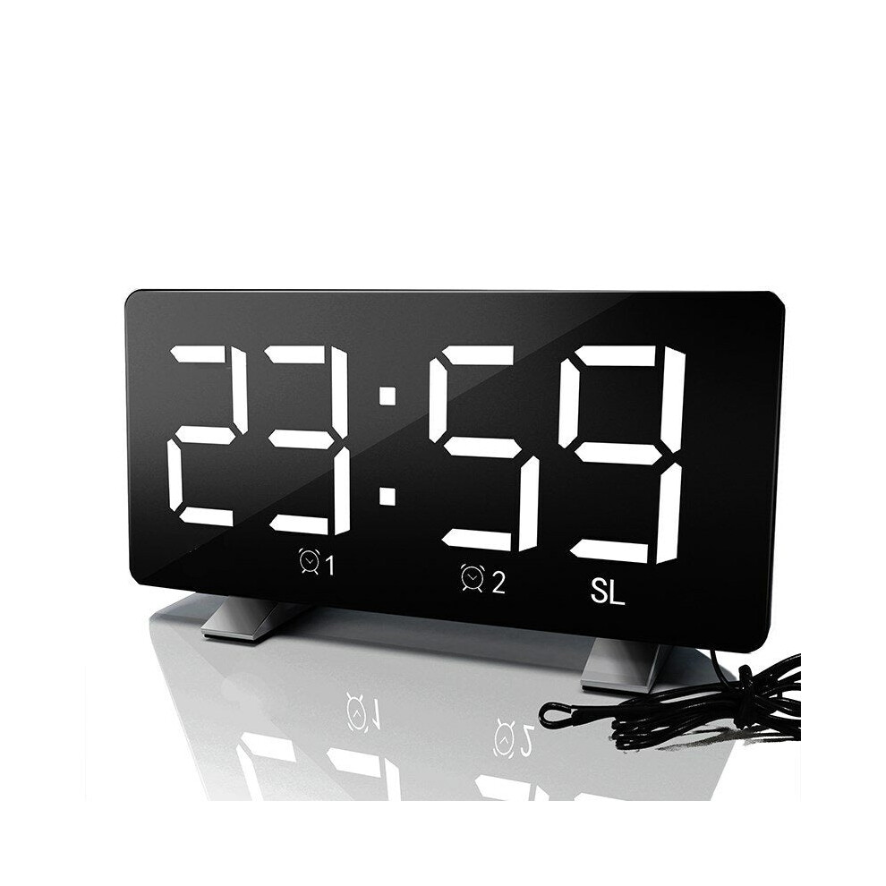 () Wake-Up Digital Projection Alarm Clock Loud Led Fm Radio Snooze Sleep Red/Light Greenzech