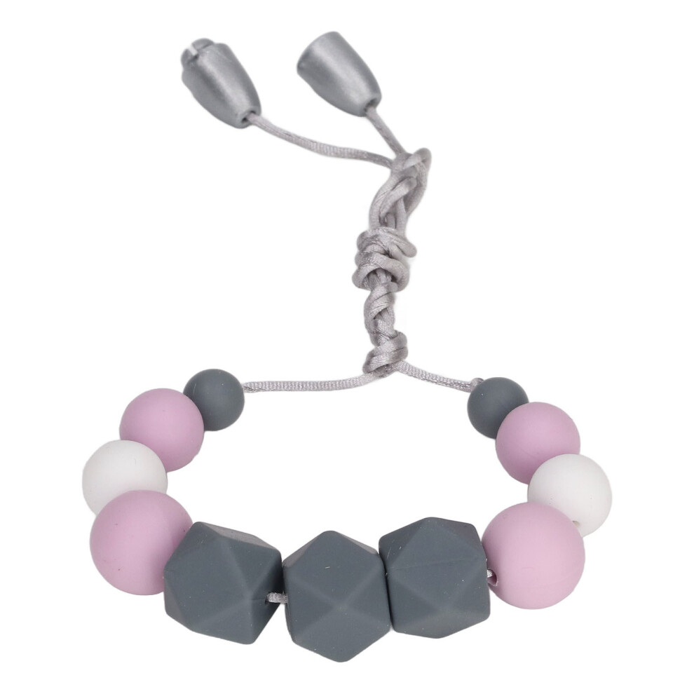 Soft Silicone Beaded Baby Teething Necklace for Gums – Light Purple