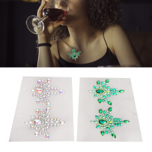 Breast Jewels Rhinestone Sticker Art Tattoo, Jewelry Paste for Festival & Makeup