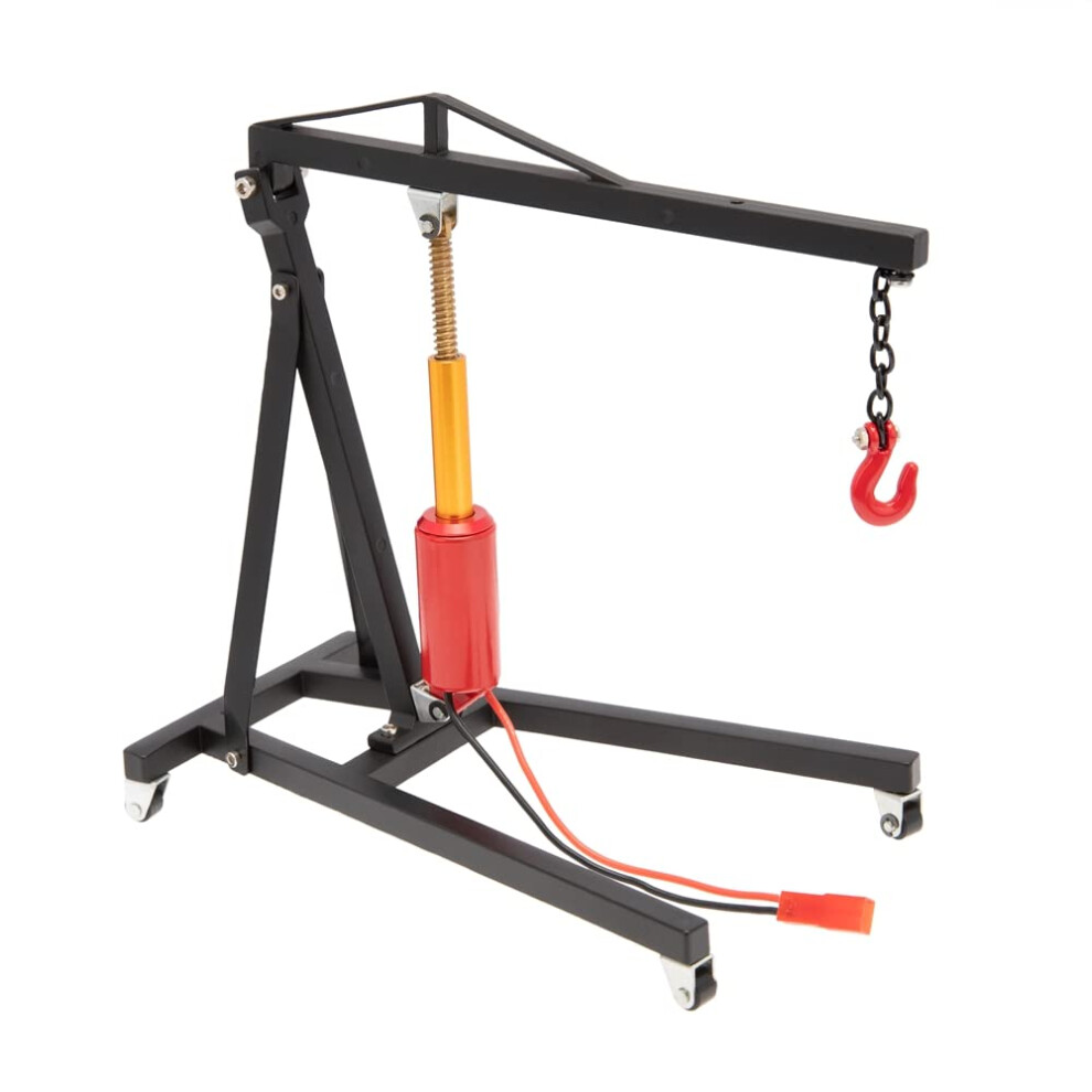 Metal Electric Crane Motor Maintenance Stand Jack For 1/10 Rc Crawler Trx4 Axial Scx10 Durable Support Black 6276012362854