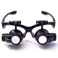 Loupes for Jewelers, Adjustable Headband Loupe with LED, Freehand Loupe for Hobbies, Educational Loupes with Head Mount
