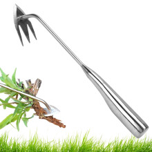 Hand Weeder Tool | Ergonomic 3-Prong Design for Weeding Vegetables, Flowers, and Lawns, Stainless Steel Garden Tool