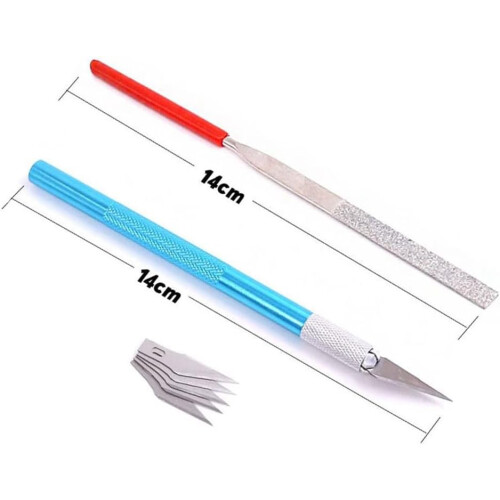 Model Building Tool Set for Enthusiasts, Essential Tools for Scale Model Kits and Hobby Projects 2